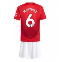 Camisa de time de futebol Manchester United Lisandro Martinez #6 Replicas 1º Equipamento Infantil 2024-25 Manga Curta (+ Calças curtas)